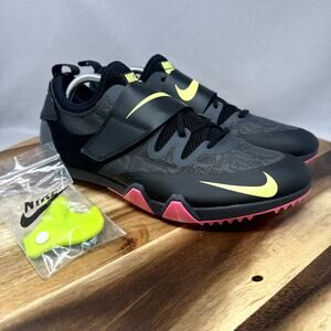 Size 11.5 - Nike Zoom Pole Vault Elite Anthracite Fierce Pink PV Track Spikes